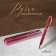 Gift handle, ball "classics" in a plastic case, rotary, burgundy with silver inserts