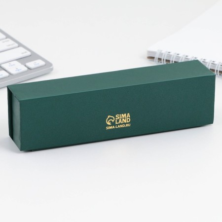Pen in the gift case "Dear Teacher", metal, blue paste, writing node 1.0 mm-2