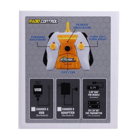 Future radio-controlled car, works on the battery, yellow color-7