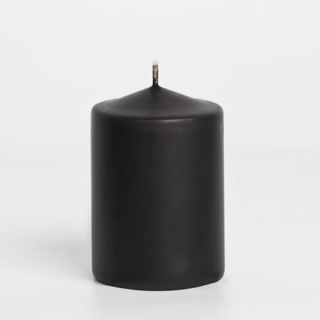 Candle-cylinder, 6x8.5 cm, 180 g, 12 hours, black-1