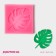 Mold Dolyana "Leaf. Tropics", silicone, 6.5 × 6.5 cm, pink color