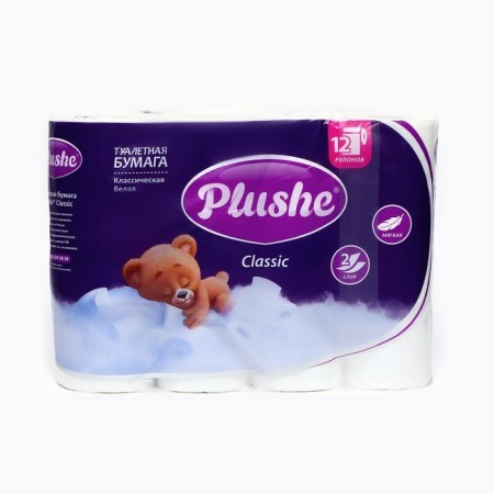 Plushe Classic toilet paper, 2 layers, 12 rolls-1