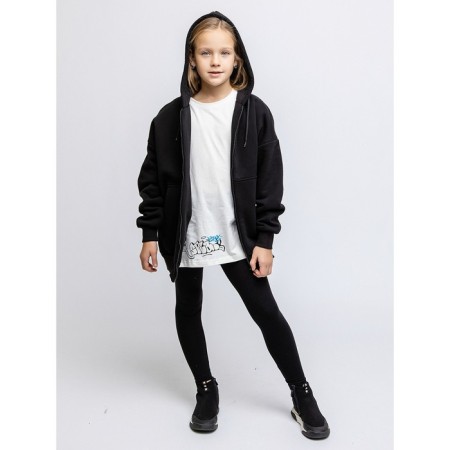 Pulover with a children's zipper, height 176 cm, black color-2