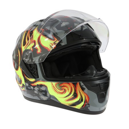 The helmet integral with two visors, size XS (53-54), BLD-M67E model, black and yellow-3