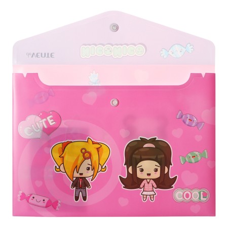 A5 Convert folder, on the button, 240 x 180mm, 180MKM, DEVENTE NICO, foil embossing, mix-3