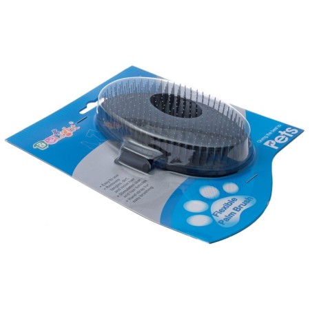 Delight brush rubber, on hand, metal teeth, black-5