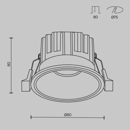 Technical DL058-12W-DTW-W ROUND, 80x80x60 mm, LED, 12W, 840LM, white, white color, white-7