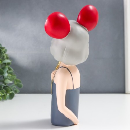 Polystone souvenir "Girl with ears with flower/star" MIX 7x5x21.5 cm-5