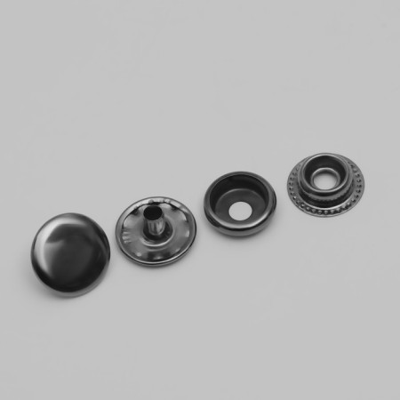 Installation button, omega 61 (o-shaped), d = 15 mm, black nickel color-2