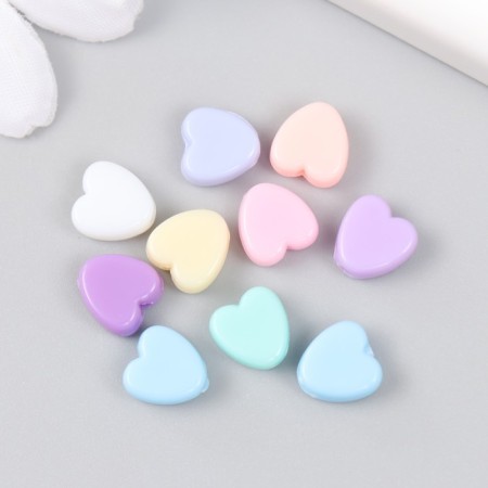Beads "hearts" mix 8x8 mm