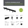Cornice profile aluminum Facile Standard 280 cm, black color