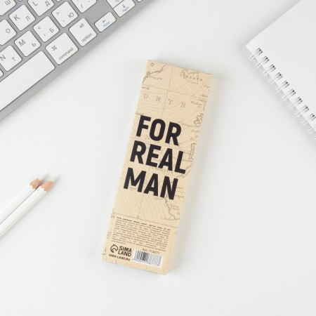 Gift pen "Real man", matte, metal-4