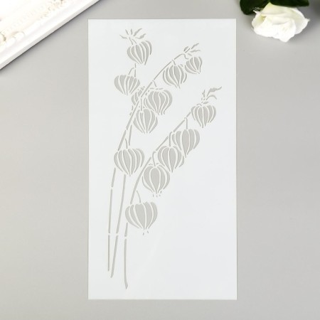 Plastic stencil "Physalis" 23x12 cm