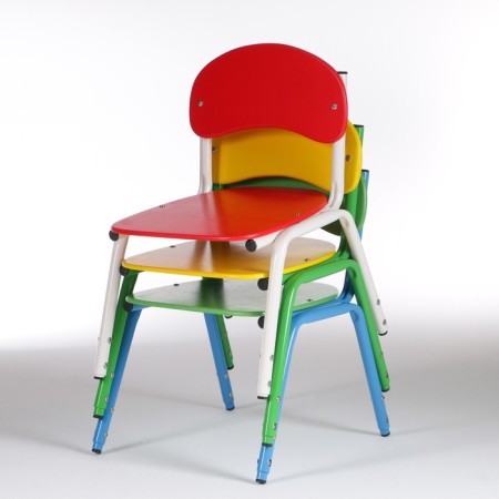 Children's stool stacked Sema Gr.1-3, yellow/green-3