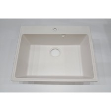 Мойка кухонная кварцевая Ulgran Quartz Forte 580, 580х500 мм, цвет 01 жасмин