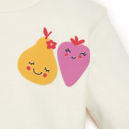 Kidsa (sweatshirt, trousers) minku, ecrucus/fuchsia, height 86-92 cm-4