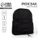 School backpack textile with lacing, black color
