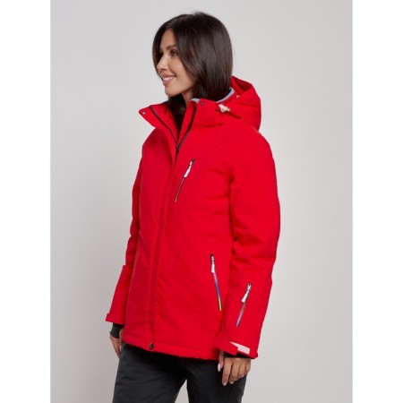 Ski jacket female, size 50, red color-2