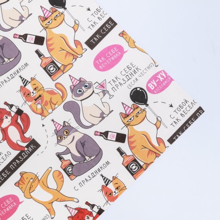 Package Kraftovaya Paper "We Merry", 50 x 70 cm-2