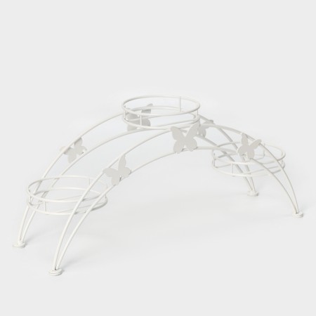Flowers stand "Arca-3", d = 12 cm, white color-1