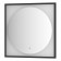 Mirror in a baguette frame with LED lighting 15 W, 70x70 cm, IR - switch, warm white light, black
