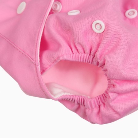Reusable diaper "our flower", 3-15 kg, pink color, crush me-5