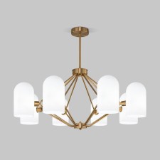 Ceiling Lamp EUROSVET BAMBOLA 60157/8, E14, 8x40W, 860x860x640 mm, brass color