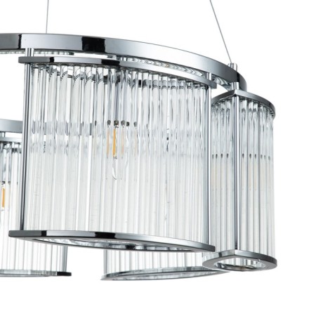 Suspended indigo lamp, 12003/6p Chrome. 6x40W, E14, 600x600x275/1475 mm-2