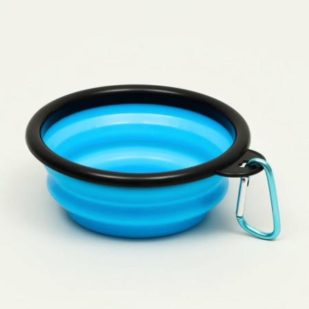 Silicone bowl, folding, 250 ml, 11 cm, blue