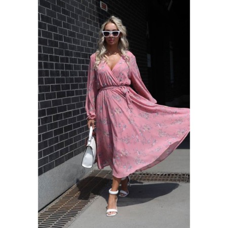 Women's dress, size 46, pink color-6