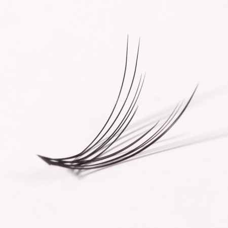 A set of overhead eyelashes "Lastochkin tail", bundles, 14 mm, thickness 0.07 mm, bend C, 12 D-4
