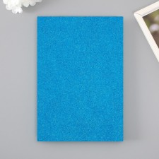 Foamiran glitter 2 mm, 20x30 cm, blue