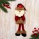 Soft toy "Santa Claus in a cage" 8x30 cm, red