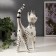 Souvenir Ceramics "A cat in a crown, patterned" white-hour with gold 23.5x6.5x14.5 cm