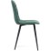 Stool on a metal frame chilli to metal/velor, black/turquoise 44x50x85 cm