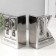 Book holders Ceramics "Inscription - Book" Set 2 pcs silver 28x7x17.5 cm