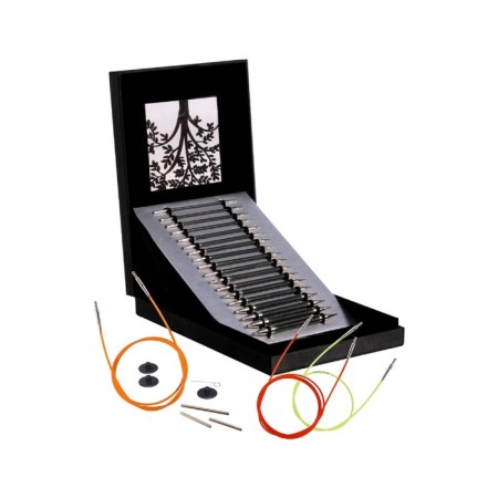 A set of removable circular knitting needles