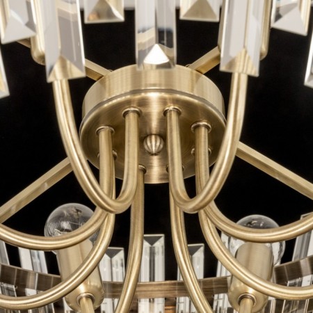 The lamp on the Citilux "Westeros" CL307183, 8x60W, E14, brown color-8