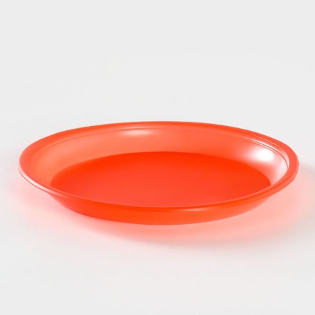 Disposable plates, d = 21 cm, red color, 12 pcs/pcs