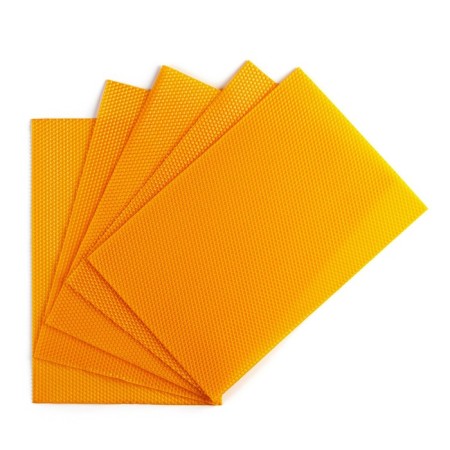 Wax for the manufacture of candles, orange, 1 kg, 12 sheets, 39x26 cm-1
