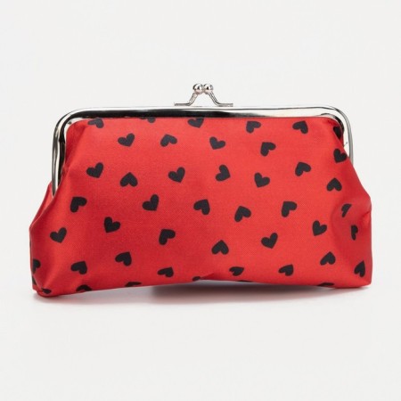 Cosmetic bag on the farmar, red/black color