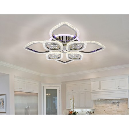 LED ceiling LED with Ambrella Light, Ice, FA2835, 8XLED, 118 W, 8850LUM, 3000-6400K, Black Chromium color-2