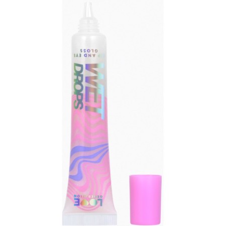 Bloss for the eyes and lips of Love Generation Wet Drops, tone 02, with pink shining particles, 12 ml