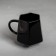Ceramic geometry mug "Shiii", black, 300 ml, black color