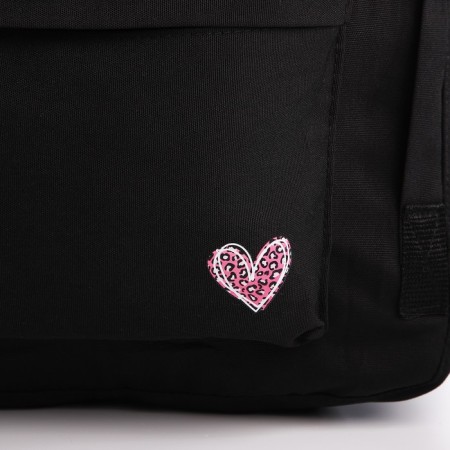 Backpack School Textile Love, 38x27x13 cm, black color-4