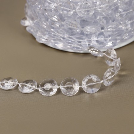Beads on threads, 10 mm, 9 ± 1 m, the color is transparent-1
