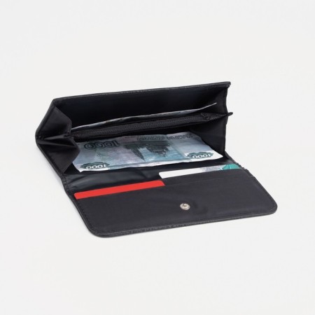 Women's wallet on the button, gray color-3