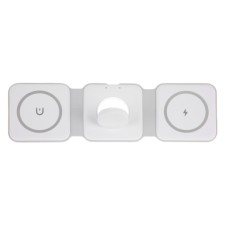 Wireless charger 3 in 1 A07, 15 W, support magsafe, folding, white