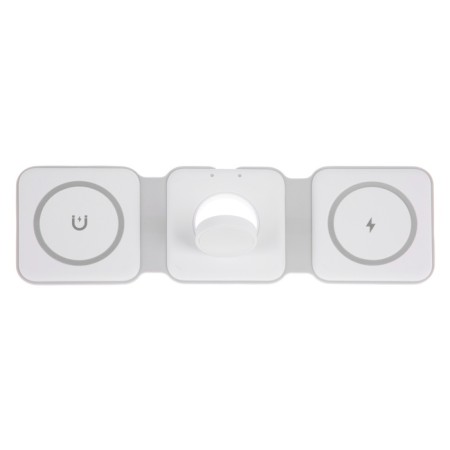 Wireless charger 3 in 1 A07, 15 W, support magsafe, folding, white