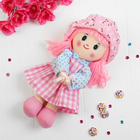 Soft doll "Girl", Panama Pigholka, Mix Colors-1